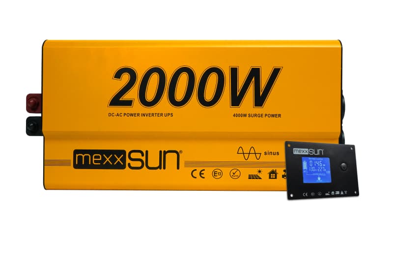 Mexxsun UPS 2000 W 12 V Tam Sinüs İnverter - Uzaktan Ekranlı
