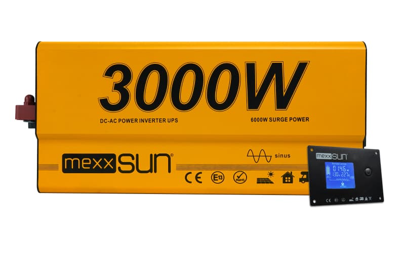 Mexxsun UPS 3000 W 12 V Tam Sinüs İnverter - Uzaktan Ekranlı